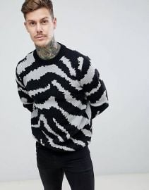 boohooMAN sweater in animal print   ASOS at Asos